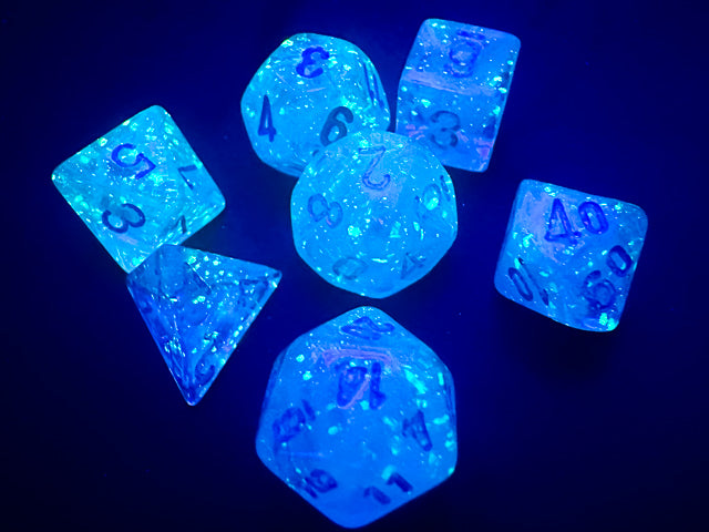 Chessex Luminary Sky/Silver Mini-hedral Dice set