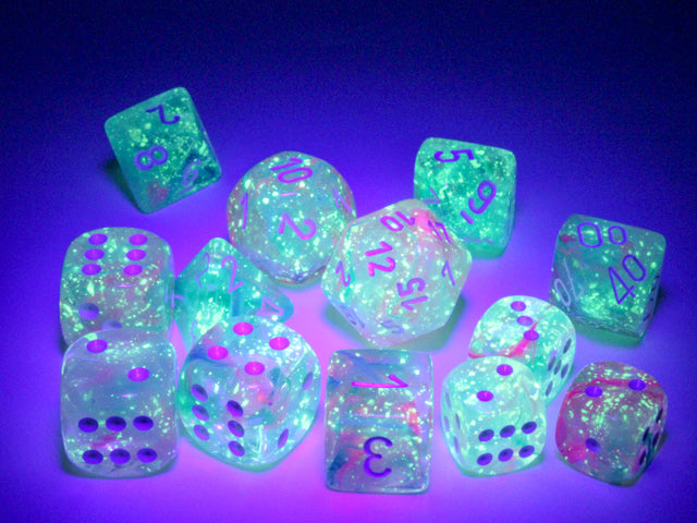 Chessex Luminary Nebula Wisteria/White 12d6 16mm