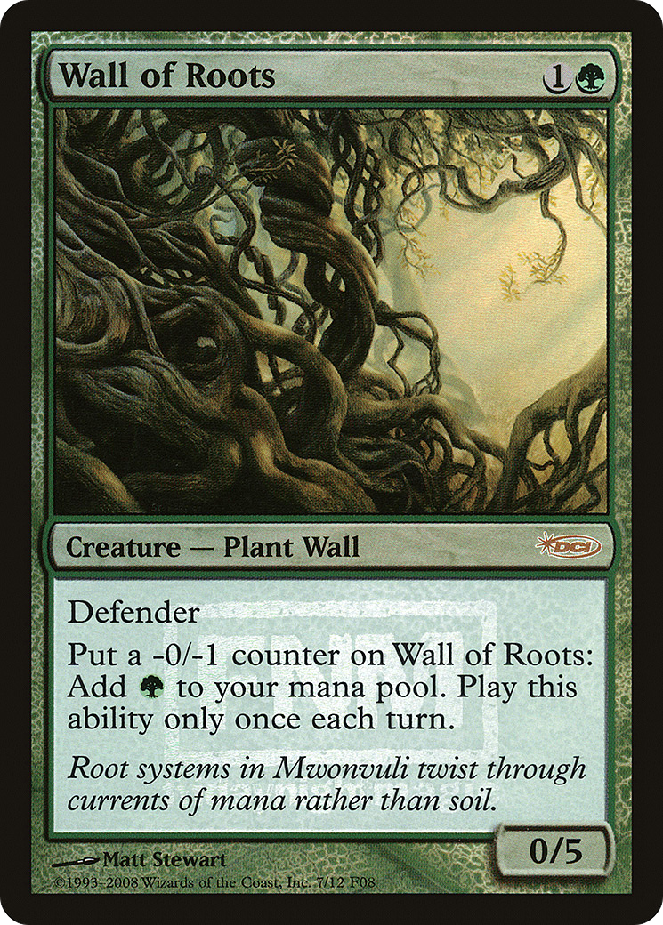 Wall of Roots (007) Foil - Friday Night Magic 2008