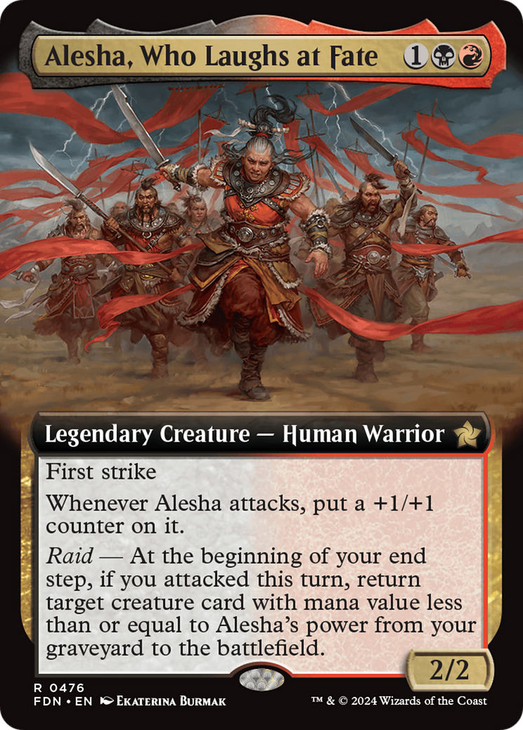 Alesha, Who Laughs at Fate (Extended Art) (476) Foil - Foundations