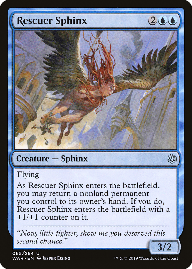 Rescuer Sphinx (065) Foil - War of the Spark