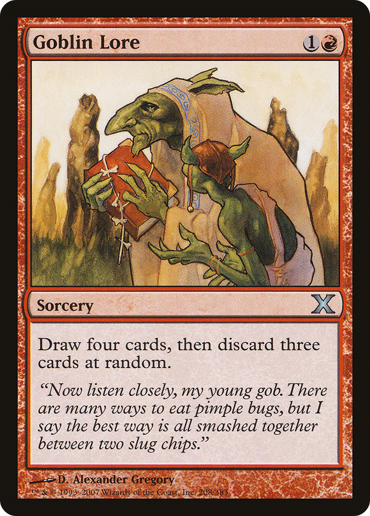 Goblin Lore (208) Foil - Tenth Edition