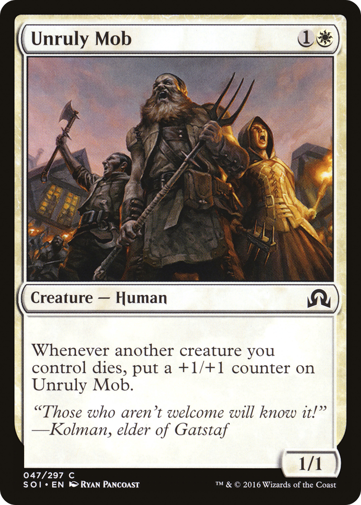 Unruly Mob (047) Foil - Shadows over Innistrad