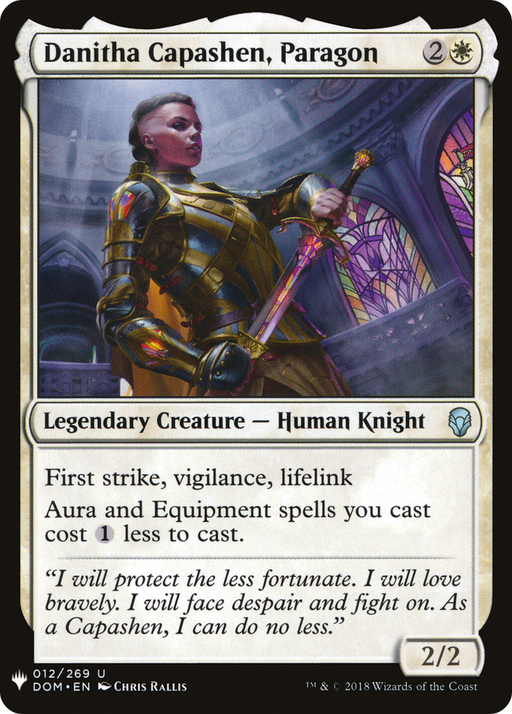 Danitha Capashen, Paragon (DOM-12) - The List
