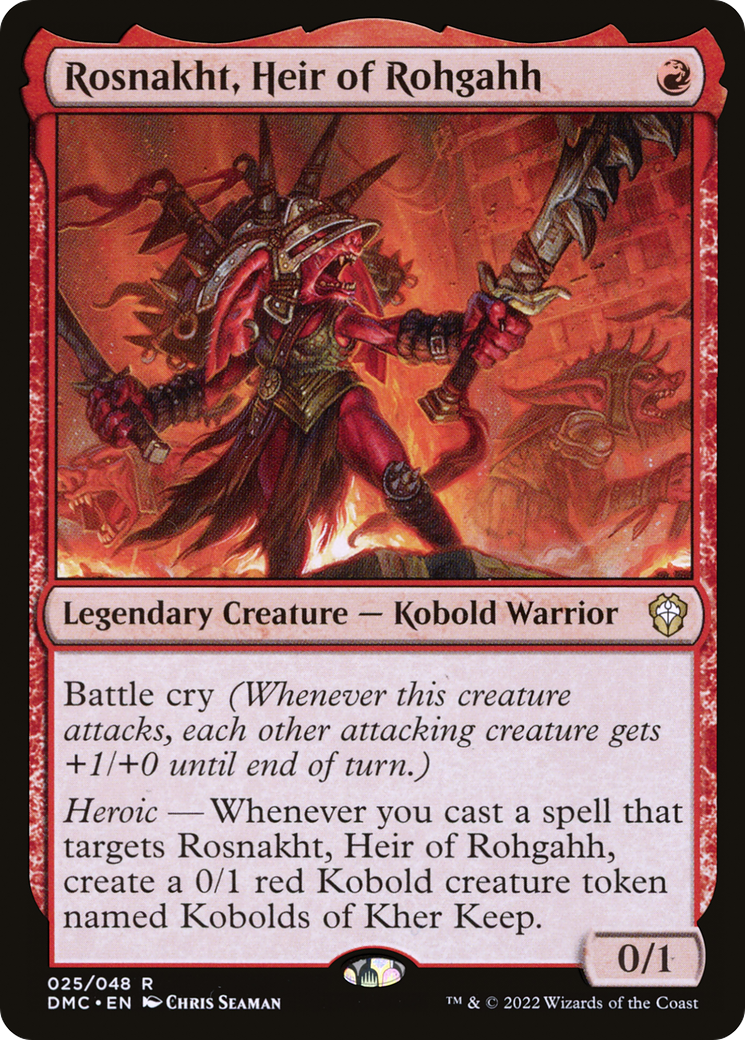Rosnakht, Heir of Rohgahh (025) - Dominaria United Commander