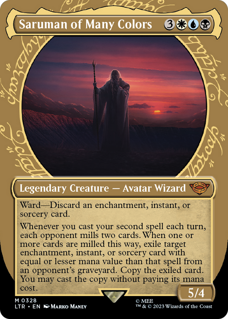 Saruman of Many Colors (Showcase) (328) Foil - The Lord of the Rings: Tales of Middle-earth