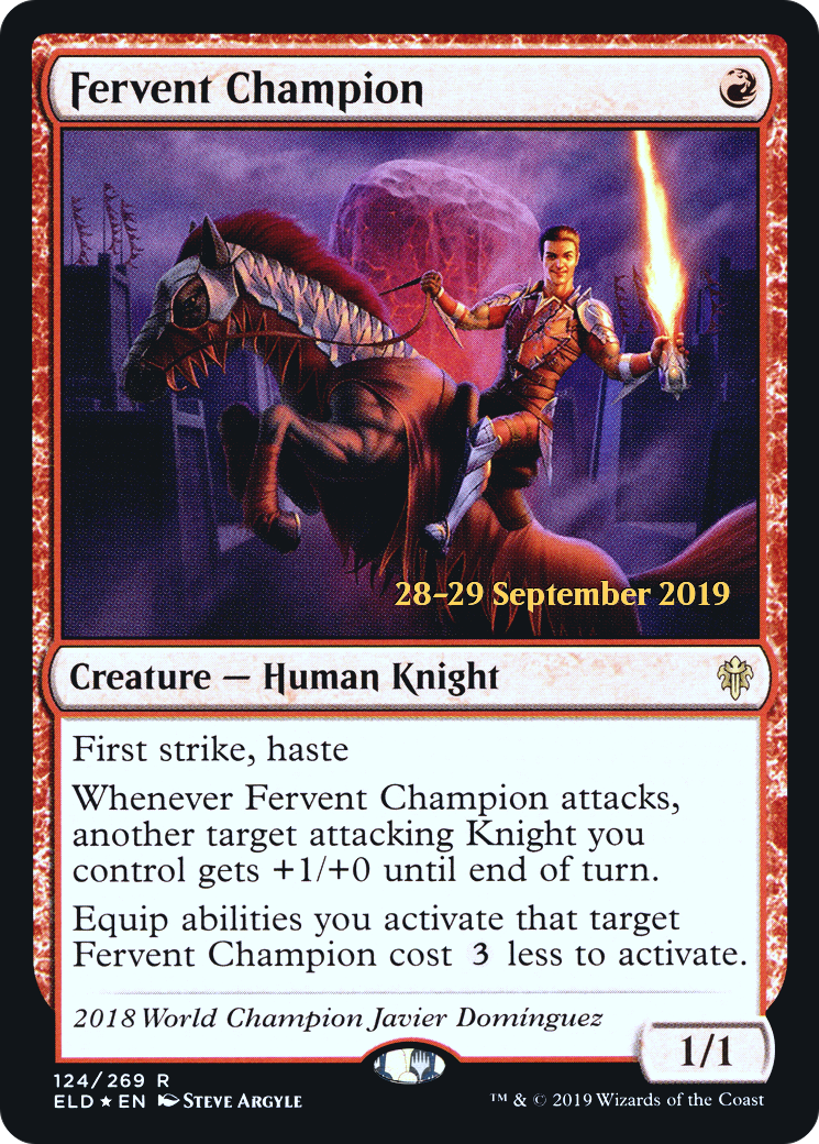 Fervent Champion (124) Foil - Throne of Eldraine Promos