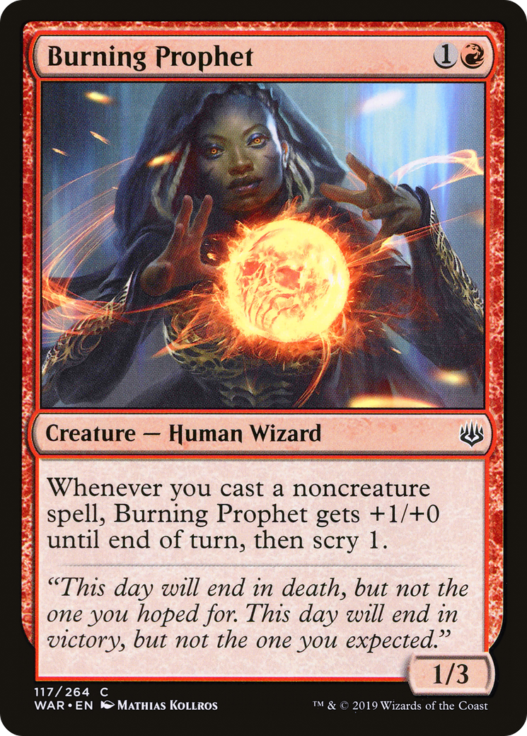 Burning Prophet (117) Foil - War of the Spark