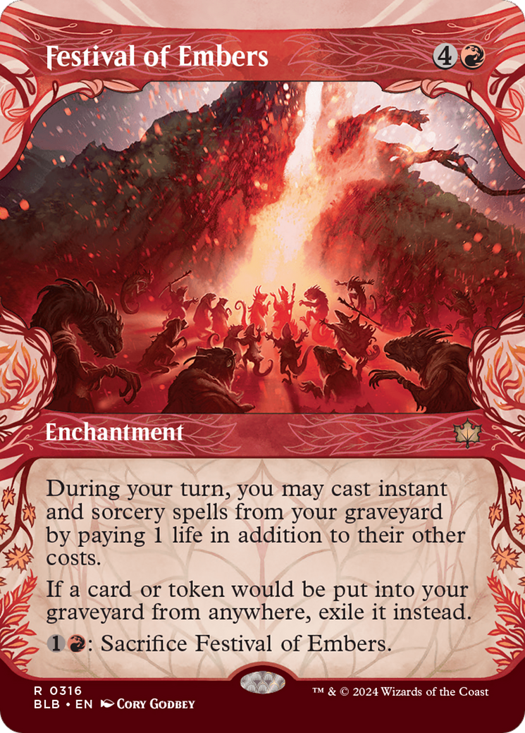 Festival of Embers (Showcase) (316) Foil - Bloomburrow