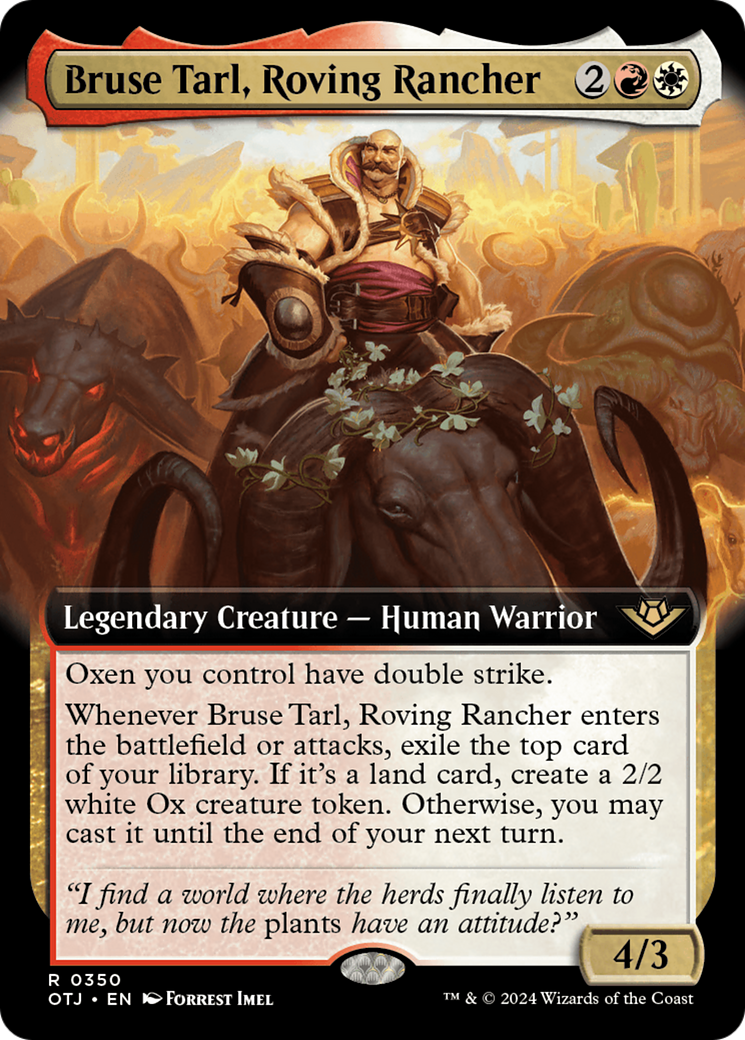 Bruse Tarl, Roving Rancher (Extended Art) (350) - Outlaws of Thunder Junction