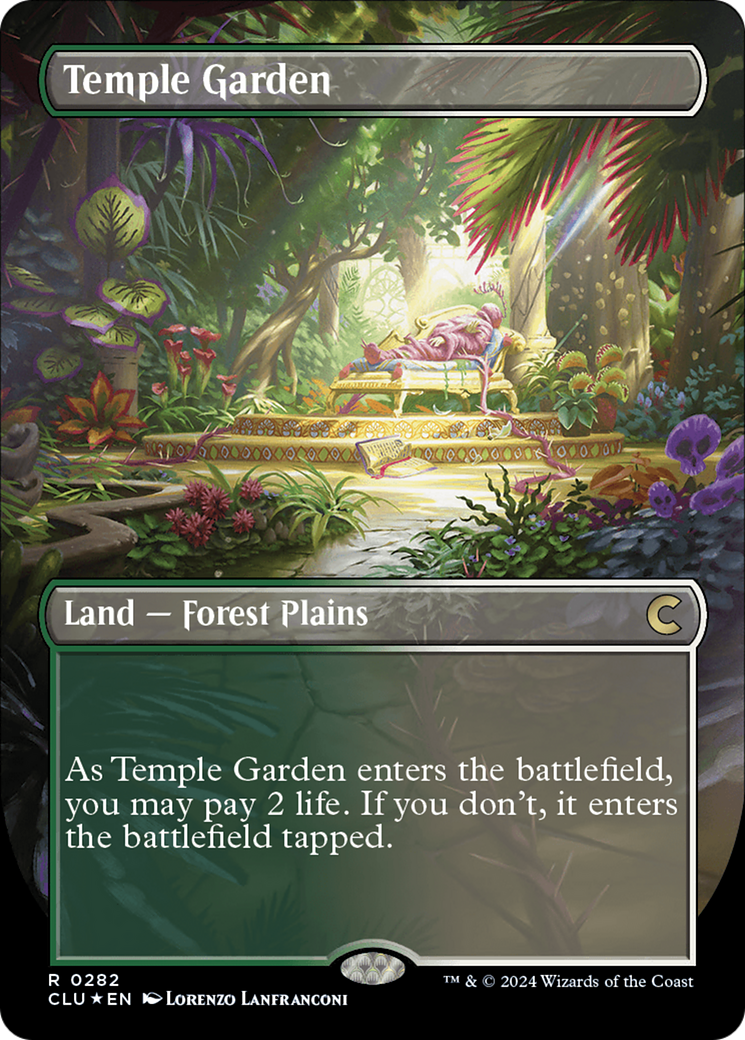 Temple Garden (Borderless) (282) Foil - Ravnica: Clue Edition