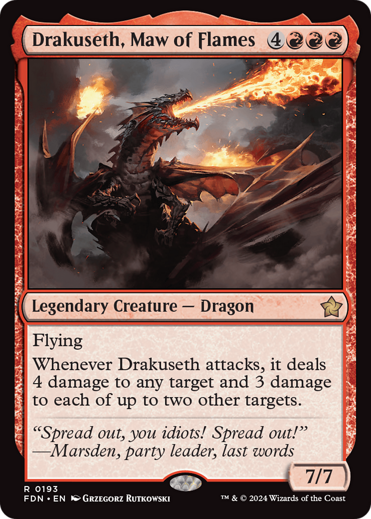 Drakuseth, Maw of Flames (193) Foil - Foundations