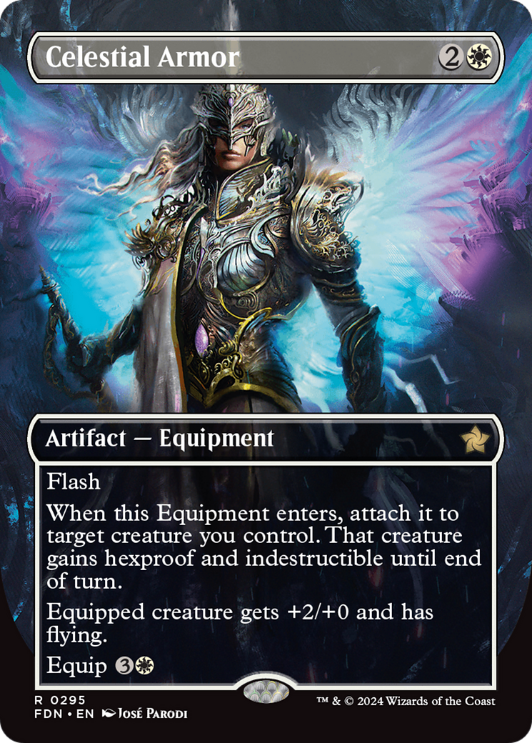 Celestial Armor (Borderless) (295) Foil - Foundations