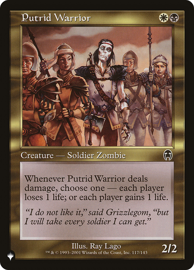 Putrid Warrior (Retro) (APC-117) - The List