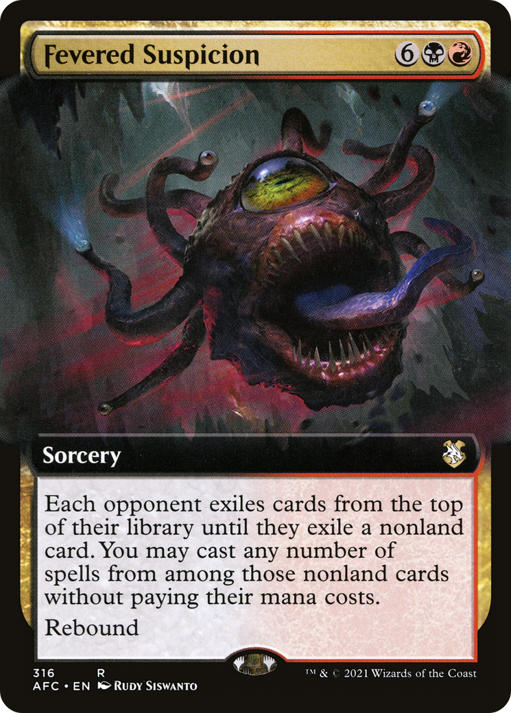 Fevered Suspicion (Extended Art) (316) - Forgotten Realms Commander