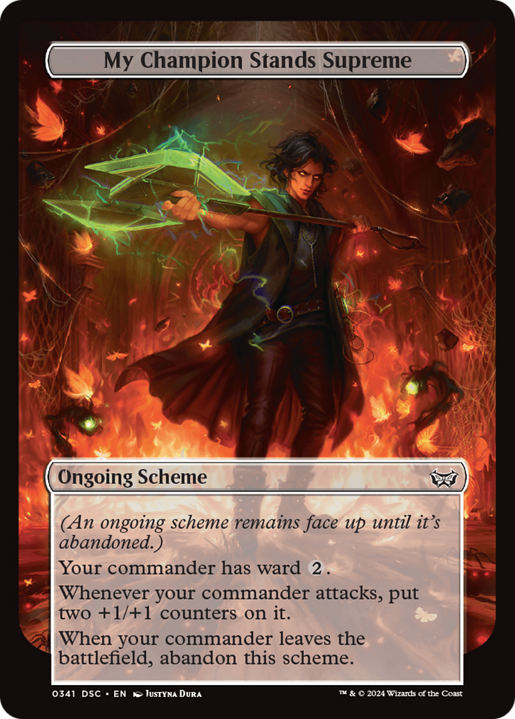 My Champion Stands Supreme (Full Art) (341) - Duskmourn: House of Horror Commander