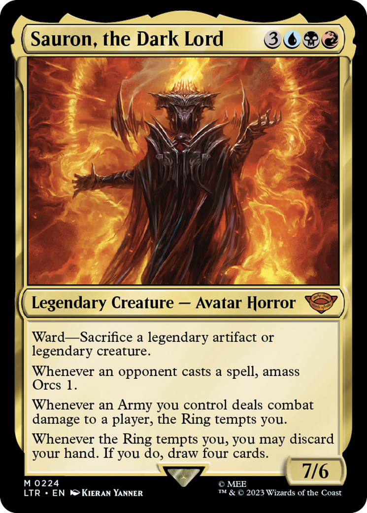 Sauron, the Dark Lord (224) Foil - The Lord of the Rings: Tales of Middle-earth