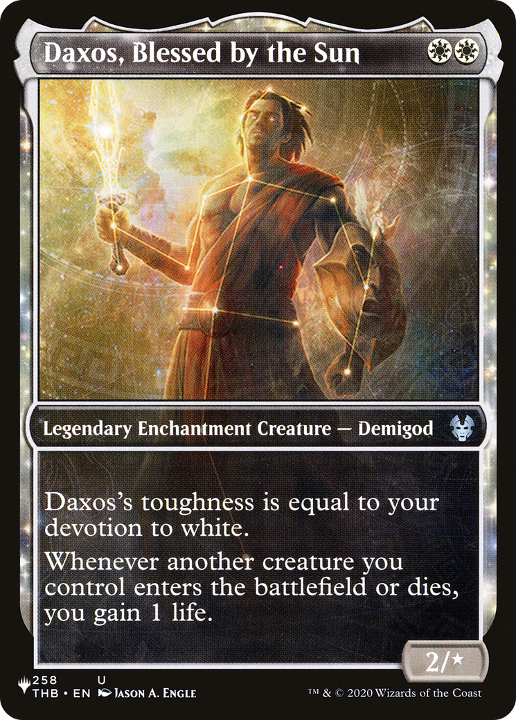 Daxos, Blessed by the Sun (THB-258) - The List