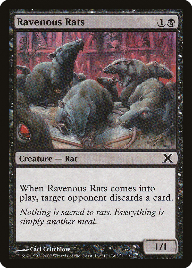 Ravenous Rats (171) Foil - Tenth Edition