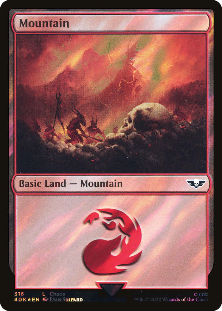 Mountain (316) Surge Foil - Warhammer 40,000 Commander
