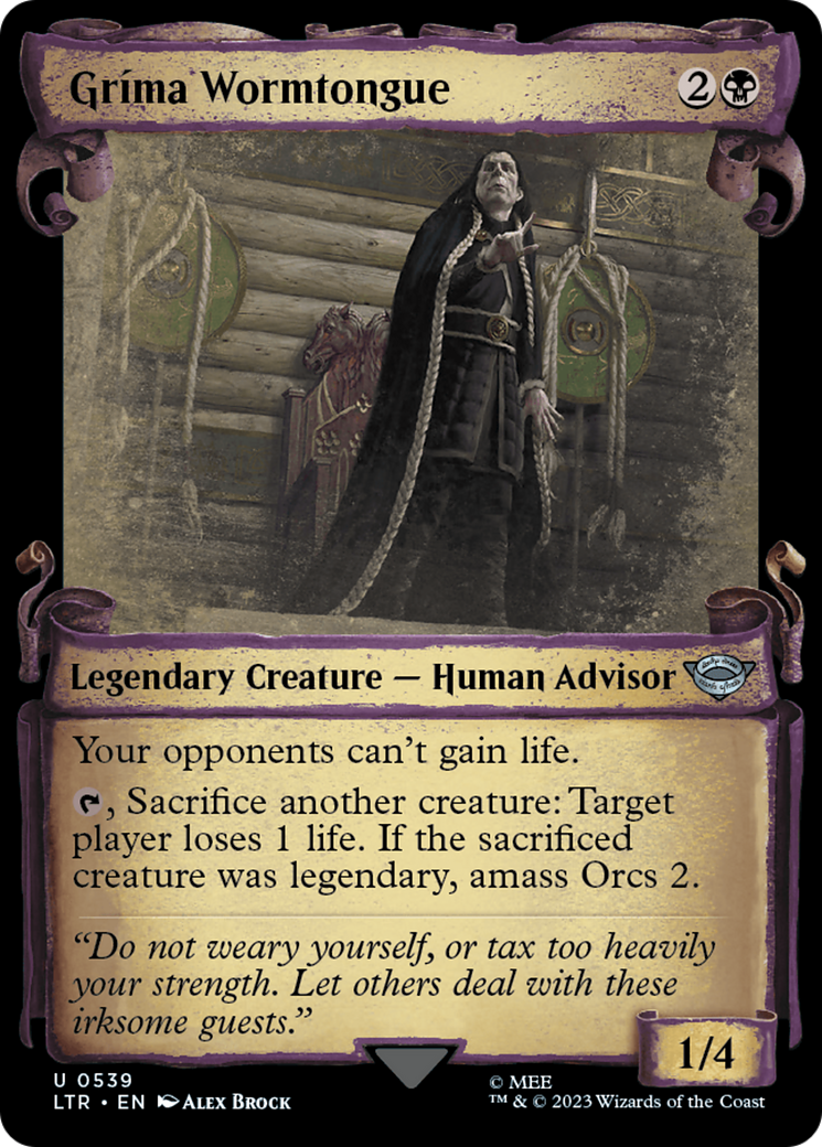 Gríma Wormtongue (Showcase) (539) Foil - The Lord of the Rings: Tales of Middle-earth