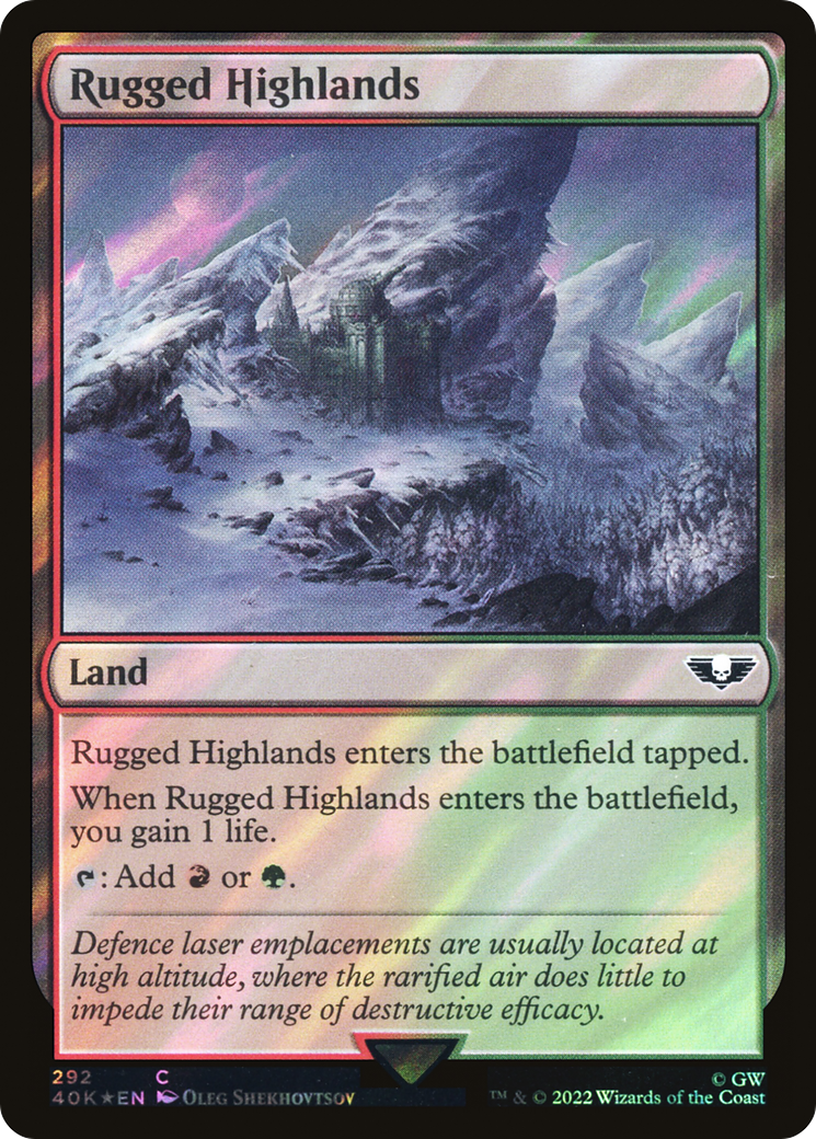 Rugged Highlands (292) Surge Foil - Warhammer 40,000 Commander