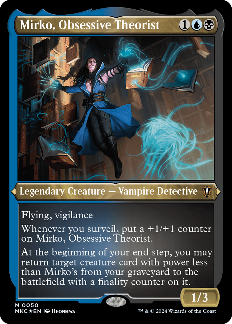 Mirko, Obsessive Theorist (Display Commander) – Thick Stock (050) Foil - Murders at Karlov Manor Commander