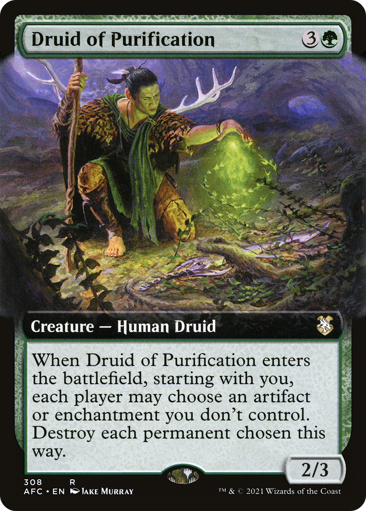 Druid of Purification (Extended Art) (308) - Forgotten Realms Commander