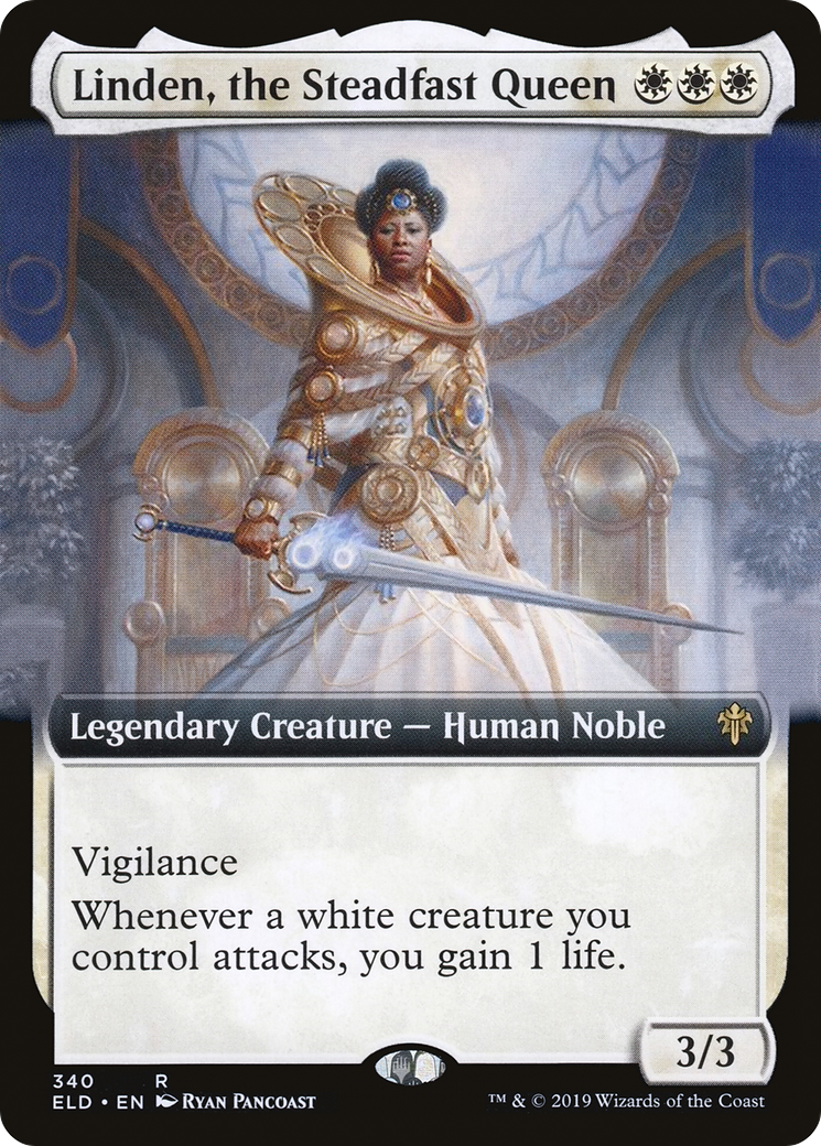 Linden, the Steadfast Queen (Extended Art) (340) - Throne of Eldraine