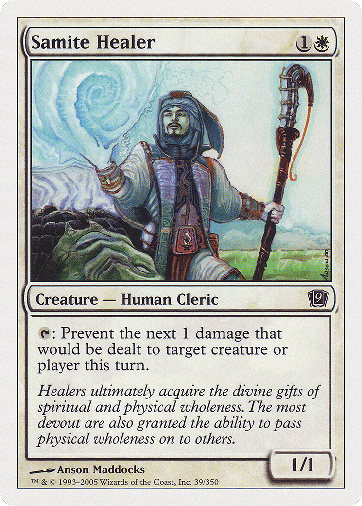 Samite Healer (039) Foil - Ninth Edition
