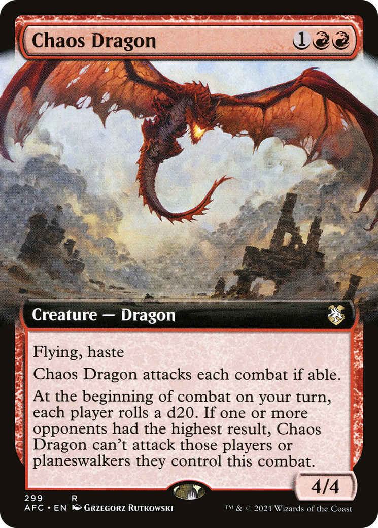 Chaos Dragon (Extended Art) (299) - Forgotten Realms Commander