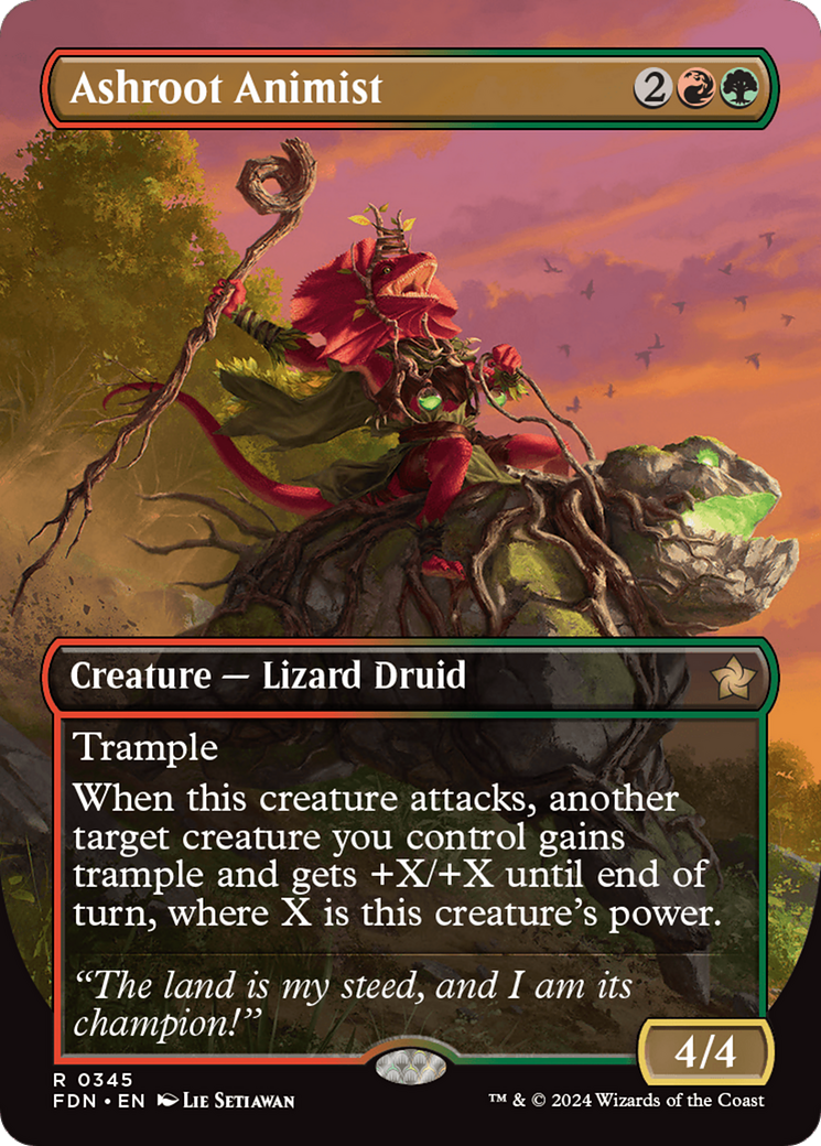 Ashroot Animist (Borderless) (345) Foil - Foundations
