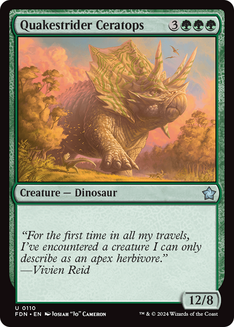 Quakestrider Ceratops (110) Foil - Foundations