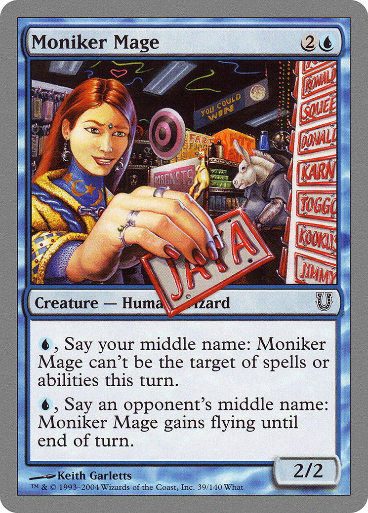 Moniker Mage (039) Foil - Unhinged