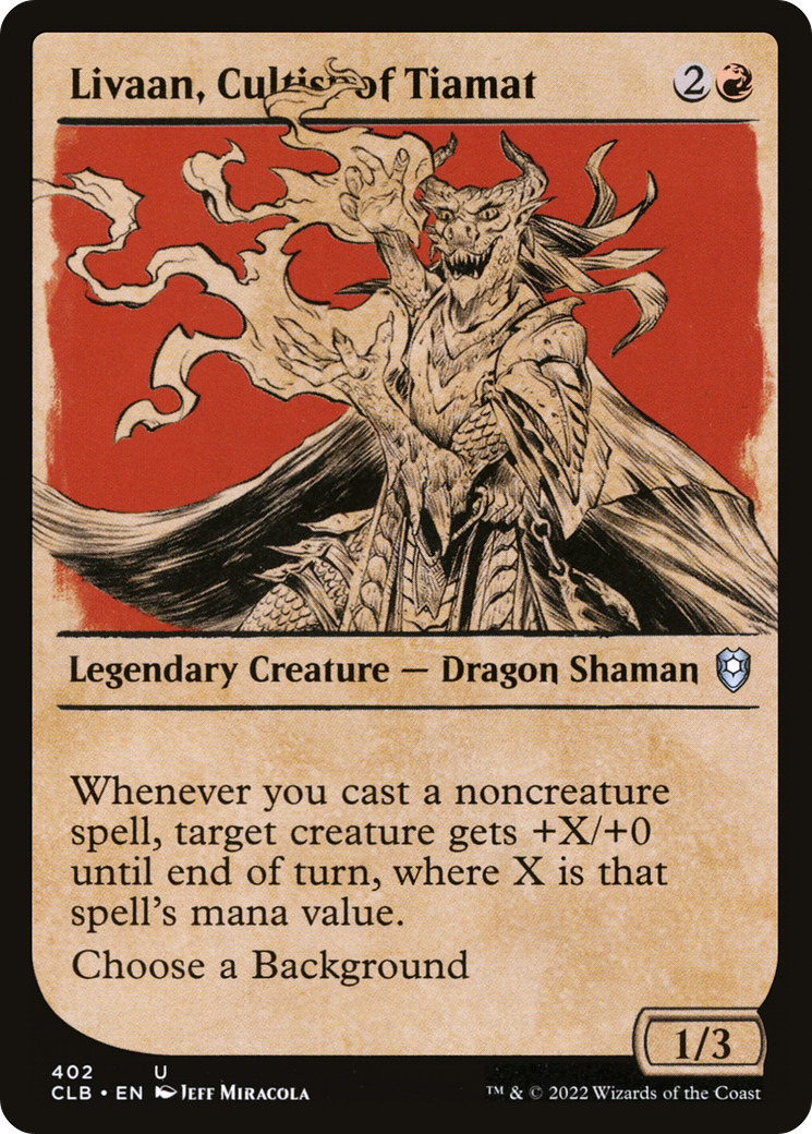 Livaan, Cultist of Tiamat (Showcase) (402) - Commander Legends: Battle for Baldur's Gate