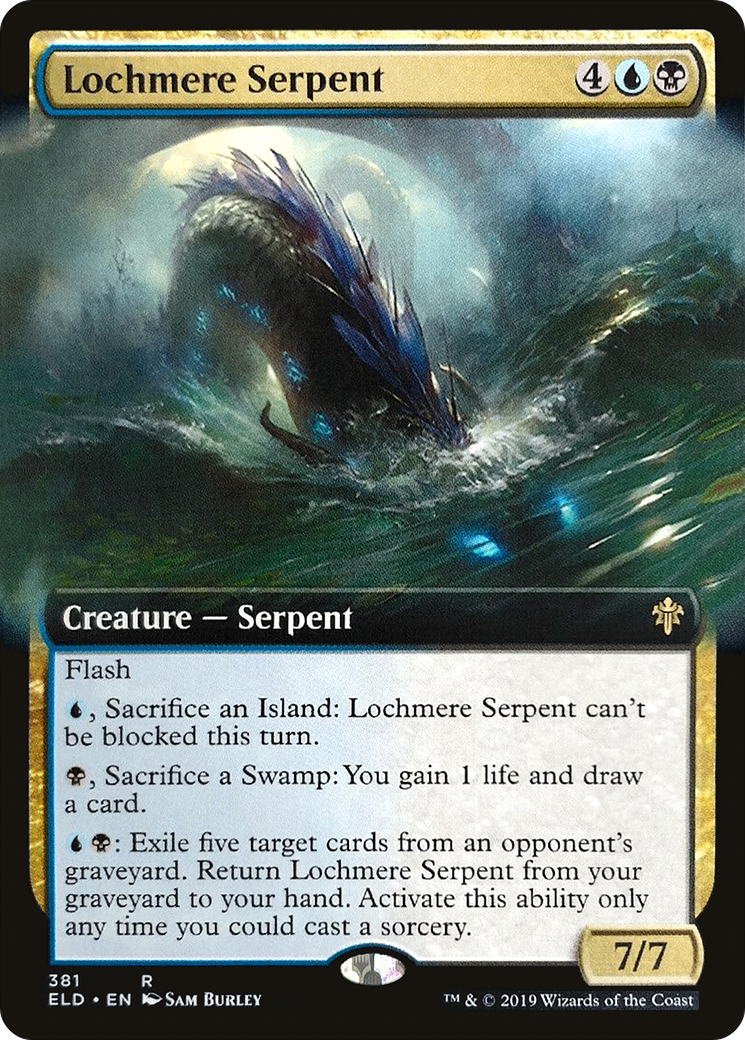 Lochmere Serpent (Extended Art) (381) - Throne of Eldraine
