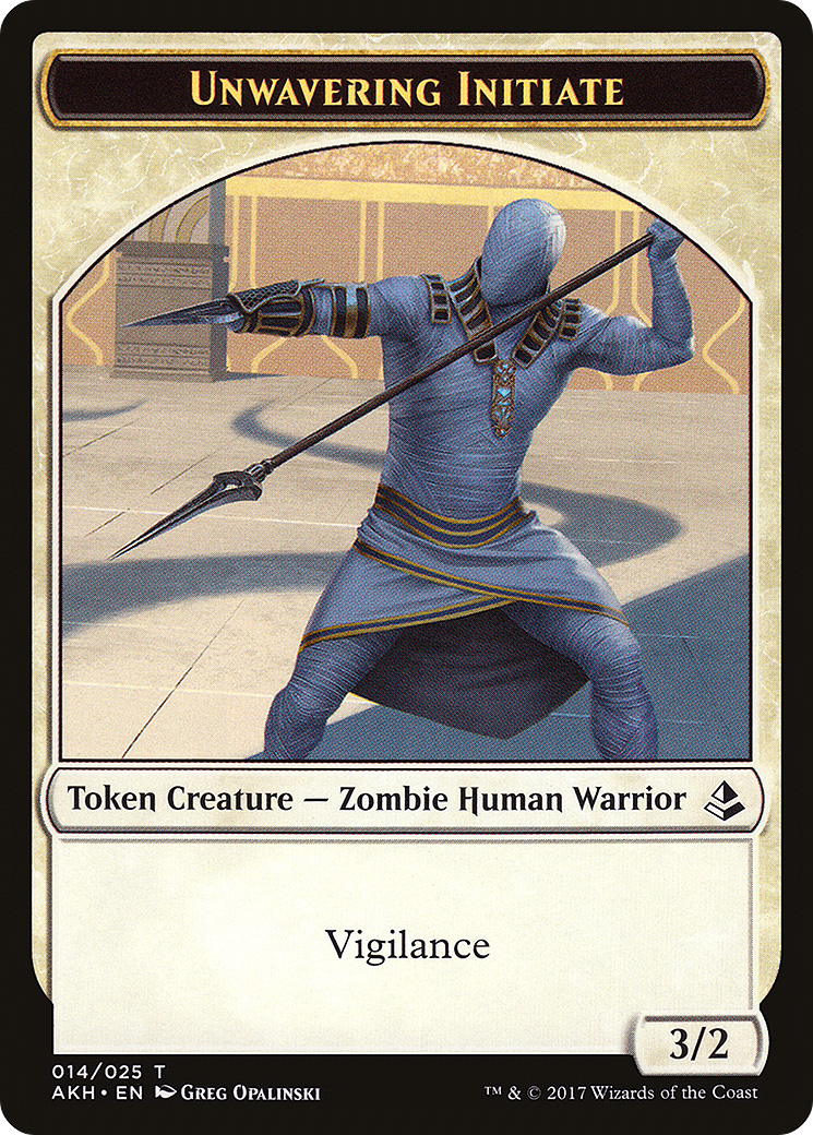 Unwavering Initiate Token (014) - Amonkhet Tokens