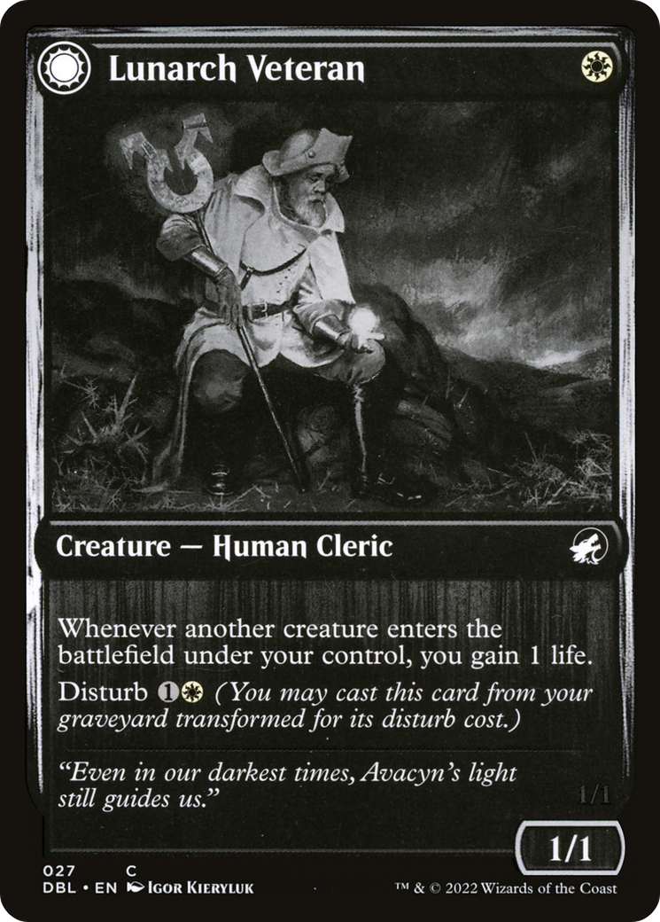 Lunarch Veteran (027) Foil - Innistrad: Double Feature