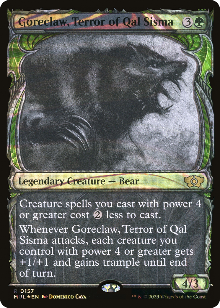 Goreclaw, Terror of Qal Sisma (Showcase) (157) Foil - Multiverse Legends