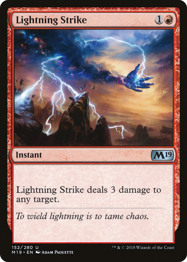 Lightning Strike (152) Foil - Core Set 2019
