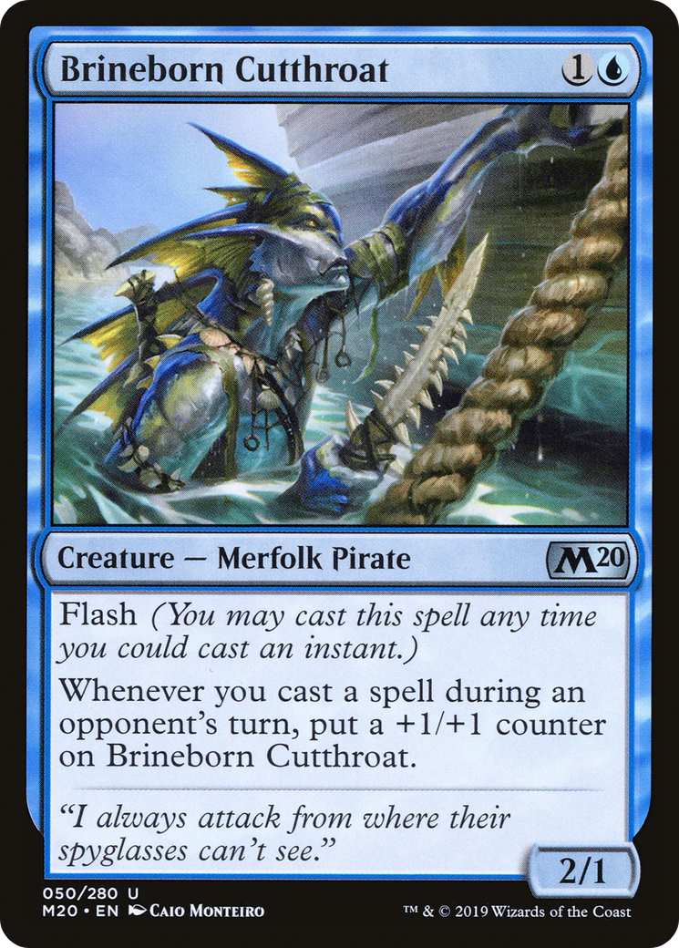Brineborn Cutthroat (050) Foil - Core Set 2020