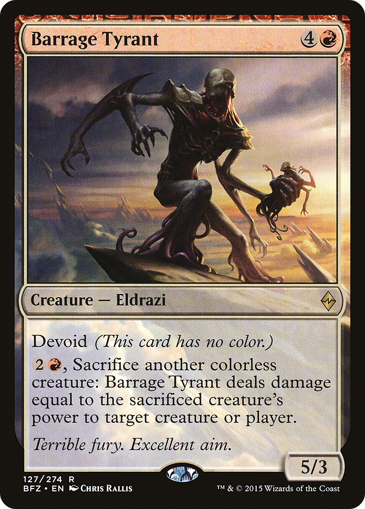 Barrage Tyrant (127) - Battle for Zendikar