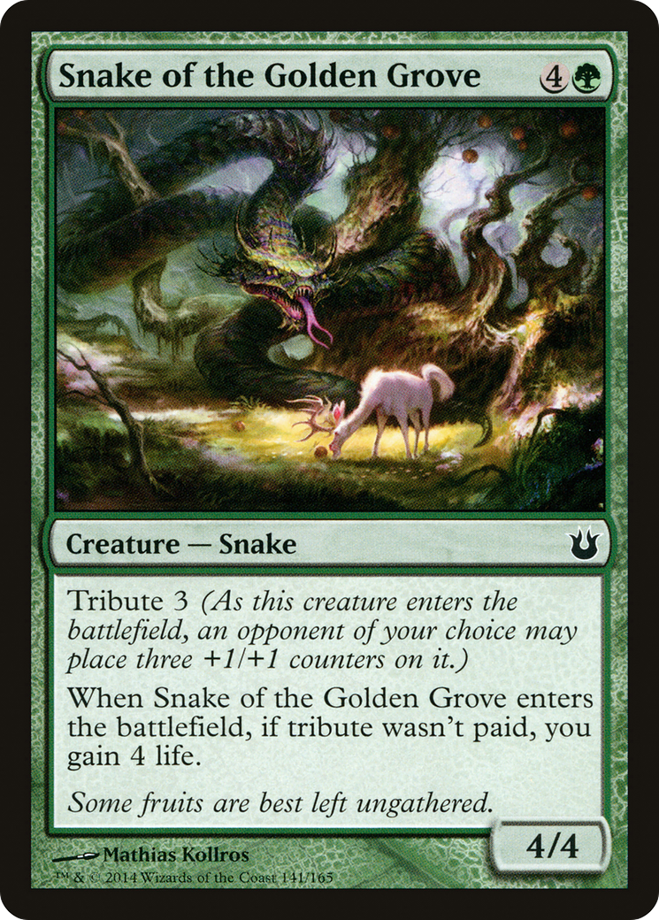 Snake of the Golden Grove (141) Foil - Born of the Gods