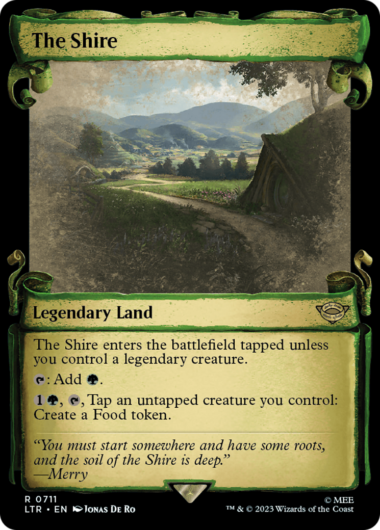 The Shire (Showcase Scrolls) (Showcase) (711) Foil - The Lord of the Rings: Tales of Middle-earth