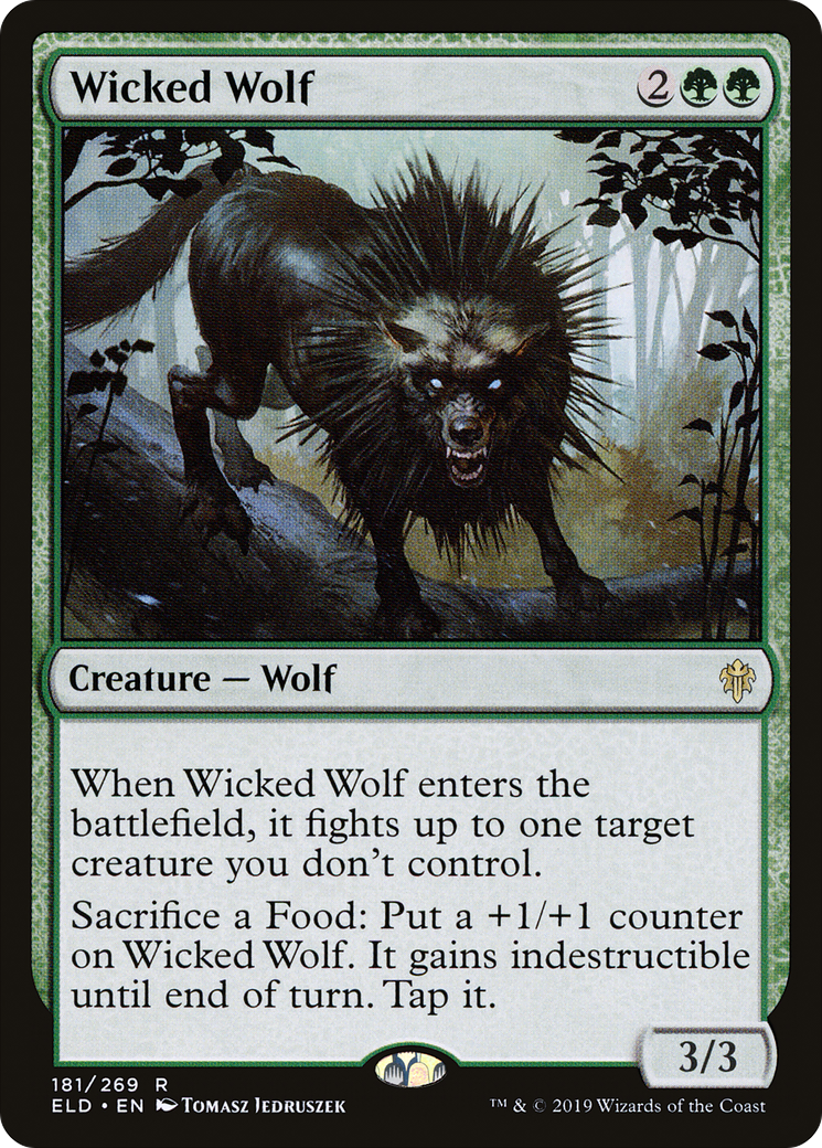 Wicked Wolf (181) Foil - Throne of Eldraine
