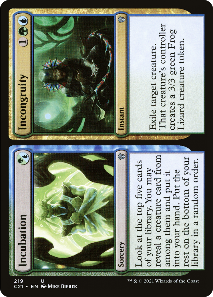 Incubation // Incongruity (219) - Commander 2021