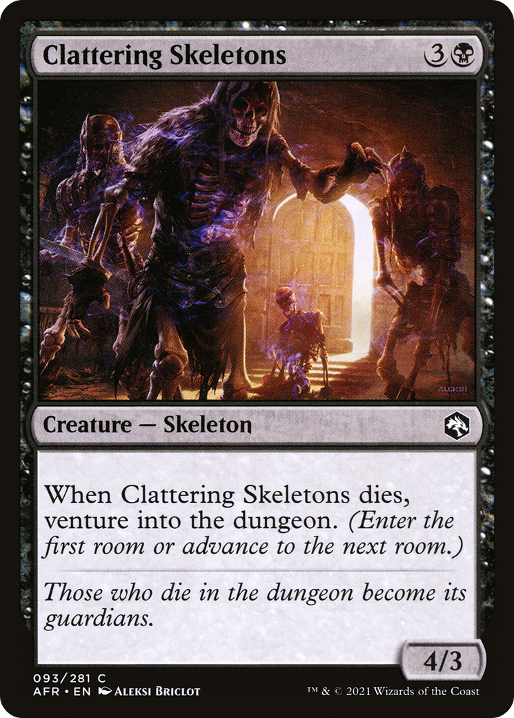 Clattering Skeletons (093) Foil - Adventures in the Forgotten Realms