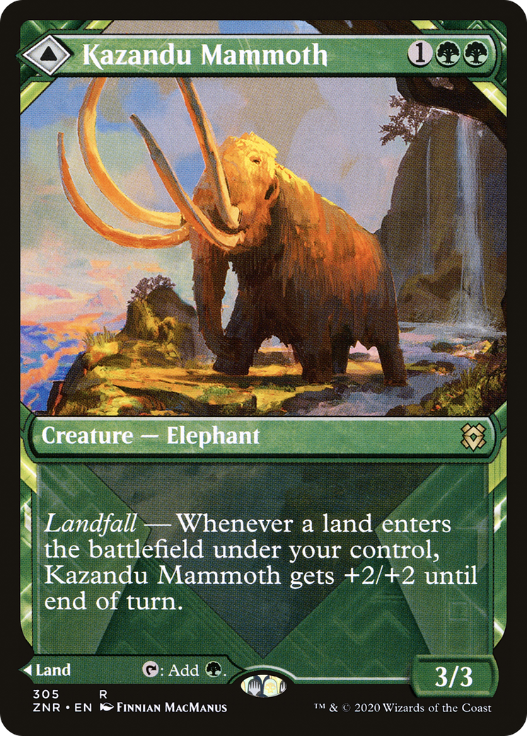 Kazandu Mammoth // Kazandu Valley (Showcase) (305) - Zendikar Rising