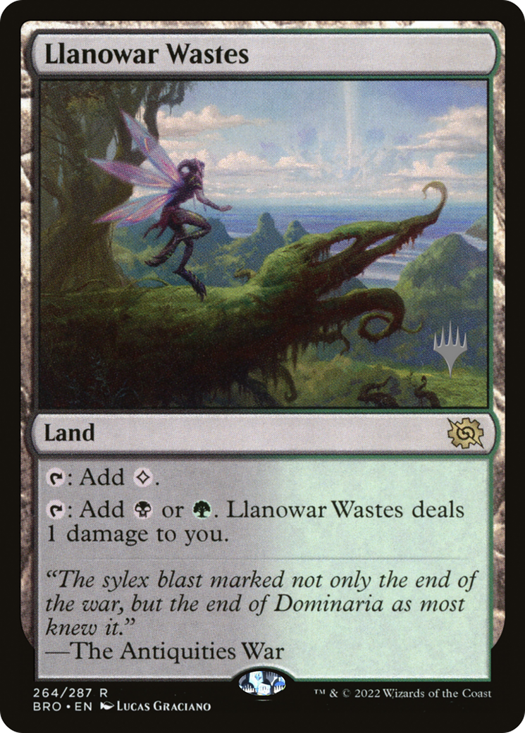 Llanowar Wastes (264) Foil - The Brothers' War Promos