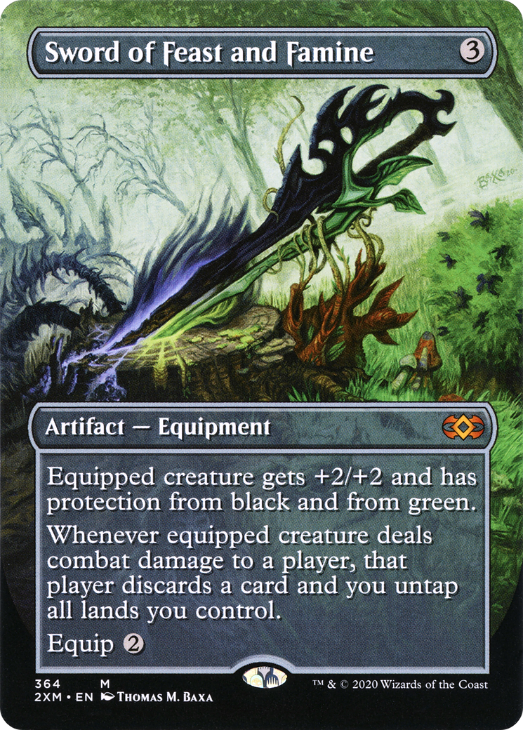 Sword of Feast and Famine (Borderless) (364) Foil - Double Masters